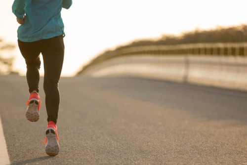 a person working out as part of their relapse prevention plan